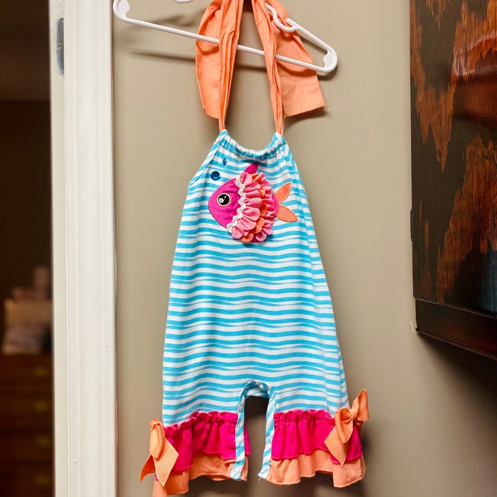 RicRac & Ruffles One Piece 3-6M - Picture 2 of 6